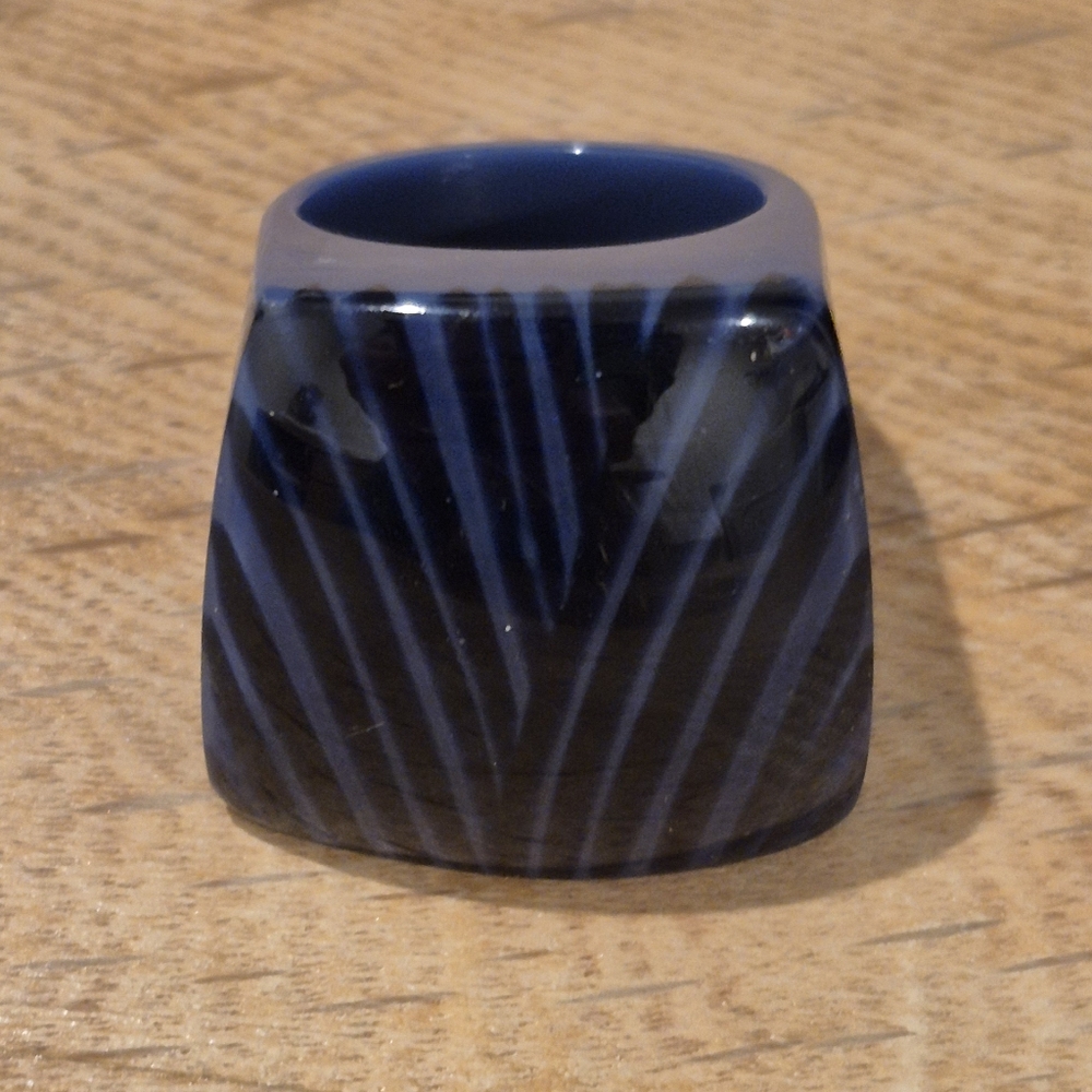 Zsiska Black & Blue Statement Resin Ring